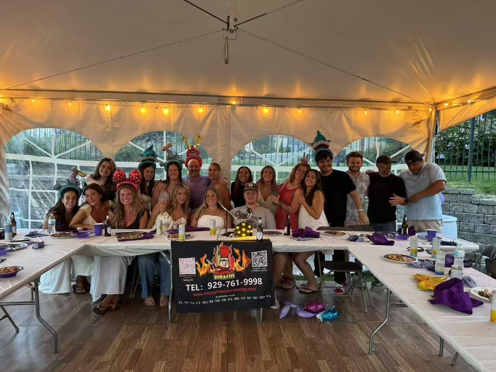 Corporate hibachi event catering in New Hampshire office or venue