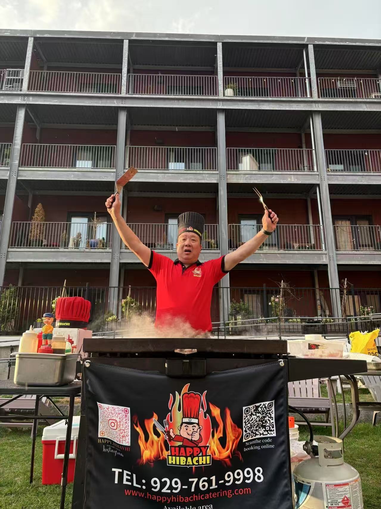 Hibachi chicken breast cooked at New Hampshire private event